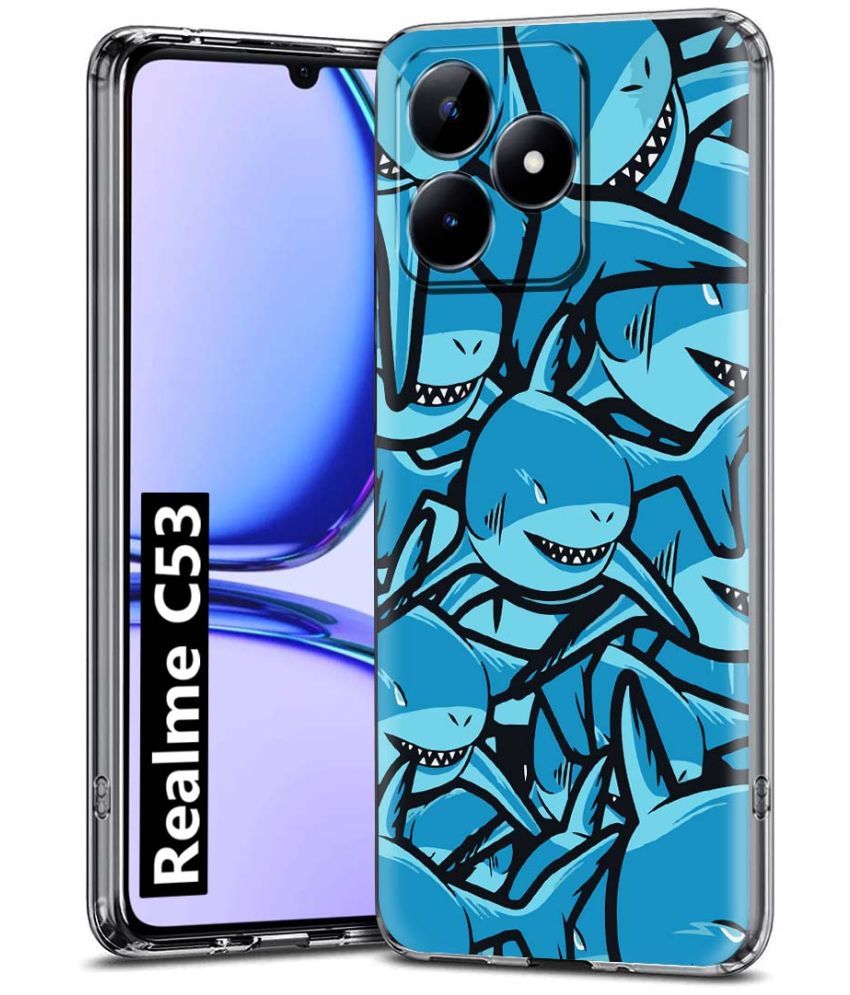     			Fashionury Multicolor Printed Back Cover Silicon Compatible For Realme C53 ( Pack of 1 )