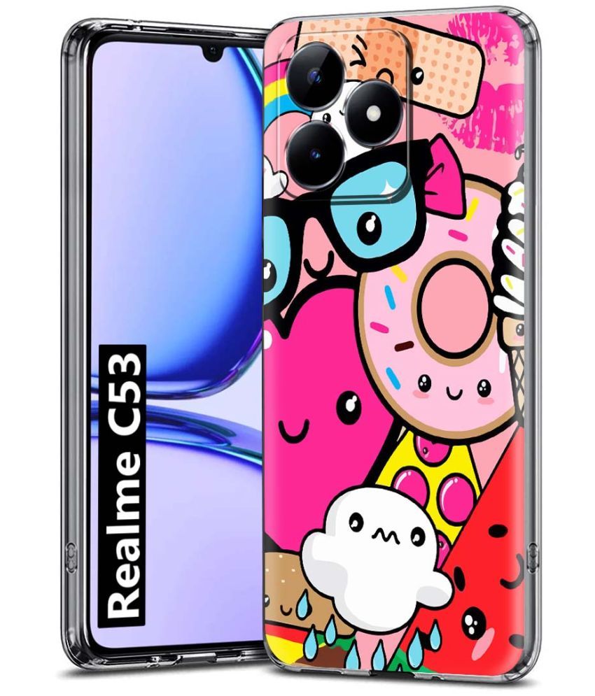     			Fashionury Multicolor Printed Back Cover Silicon Compatible For Realme C53 ( Pack of 1 )