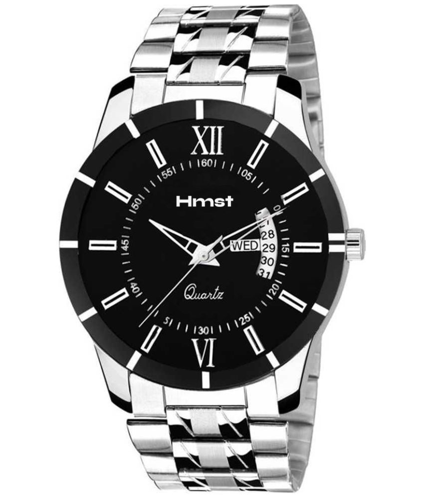     			HMST Silver Metal Analog Men's Watch