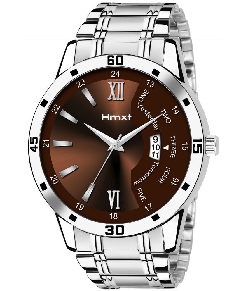     			HMXT Silver Stainless Steel Analog Men's Watch