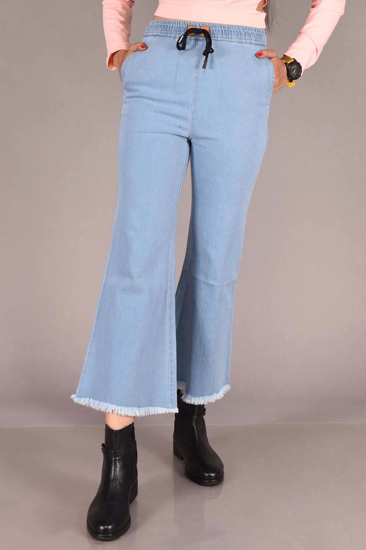    			Aflash - Light Blue Denim Wide Leg Women's Jeans ( Pack of 1 )