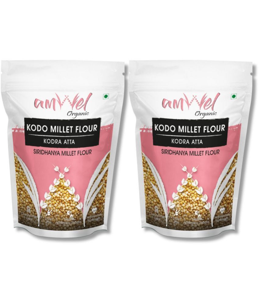     			Amwel Kodo Millet Flour | Kodra Atta | Siri Dhanya Millets Flour 900 gm Pack of 2
