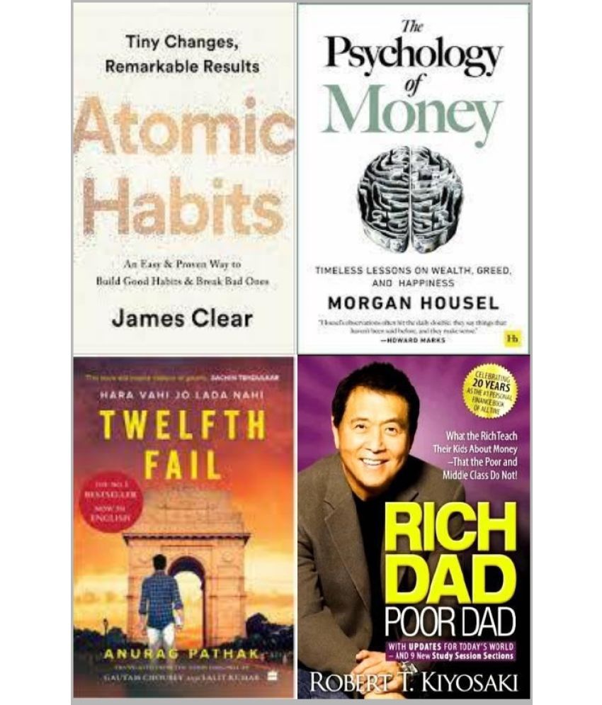     			Atomic Habits + The Psychology of Money + Rich Dad Poor Dad + 12th Fail
