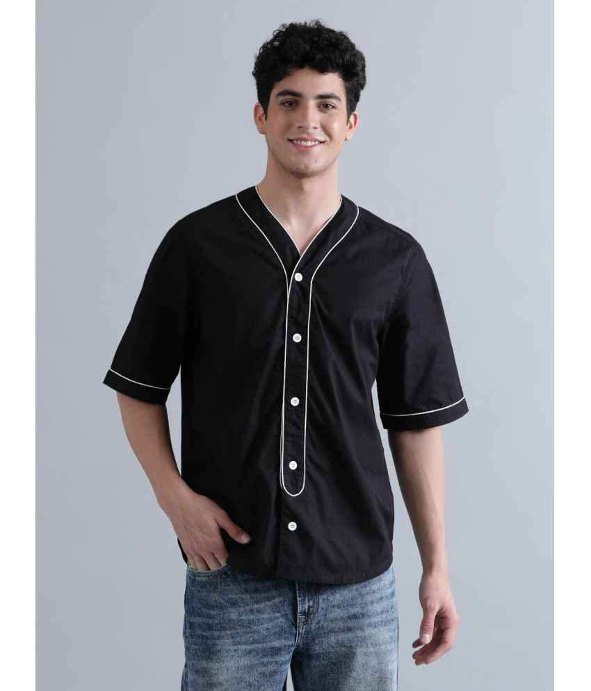     			Bene Kleed 100% Cotton Regular Fit Solids Half Sleeves Men's Casual Shirt - Black ( Pack of 1 )