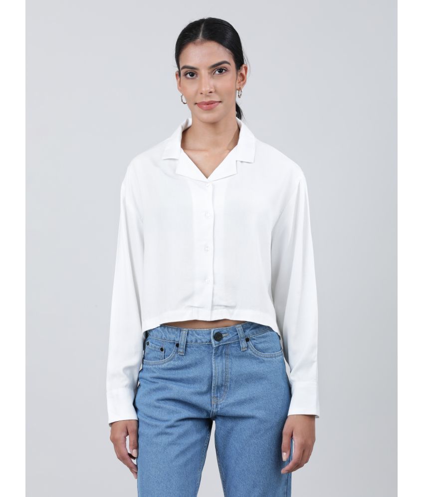     			Bene Kleed Off White Rayon Women's Shirt Style Top ( Pack of 1 )