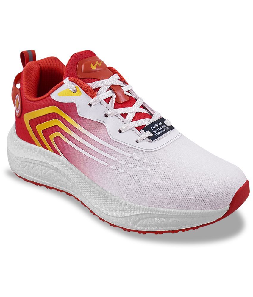     			Campus STRIDER White Men's Sports Running Shoes