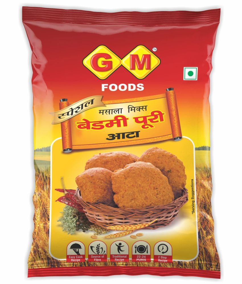     			GM FOODS Bedmi Puri Aata Instant Mix 3 kg Pack of 3