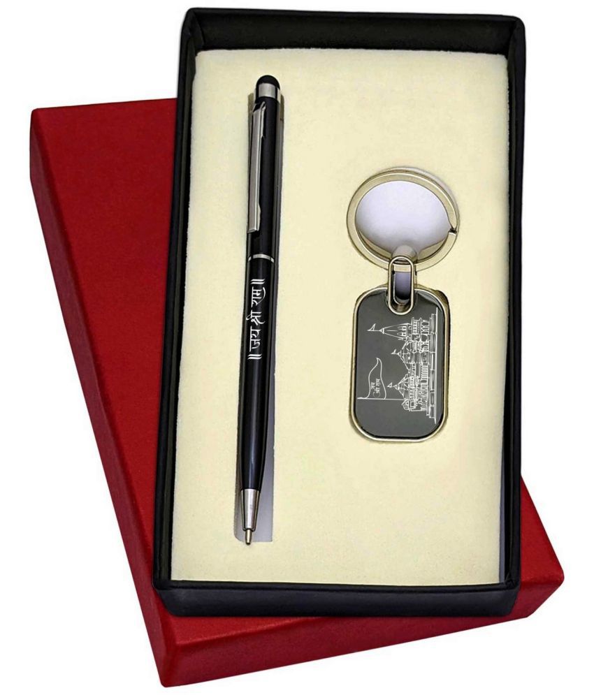     			Jai Shri Ram Ayodhya Mandir Engraved Pen & Keychain