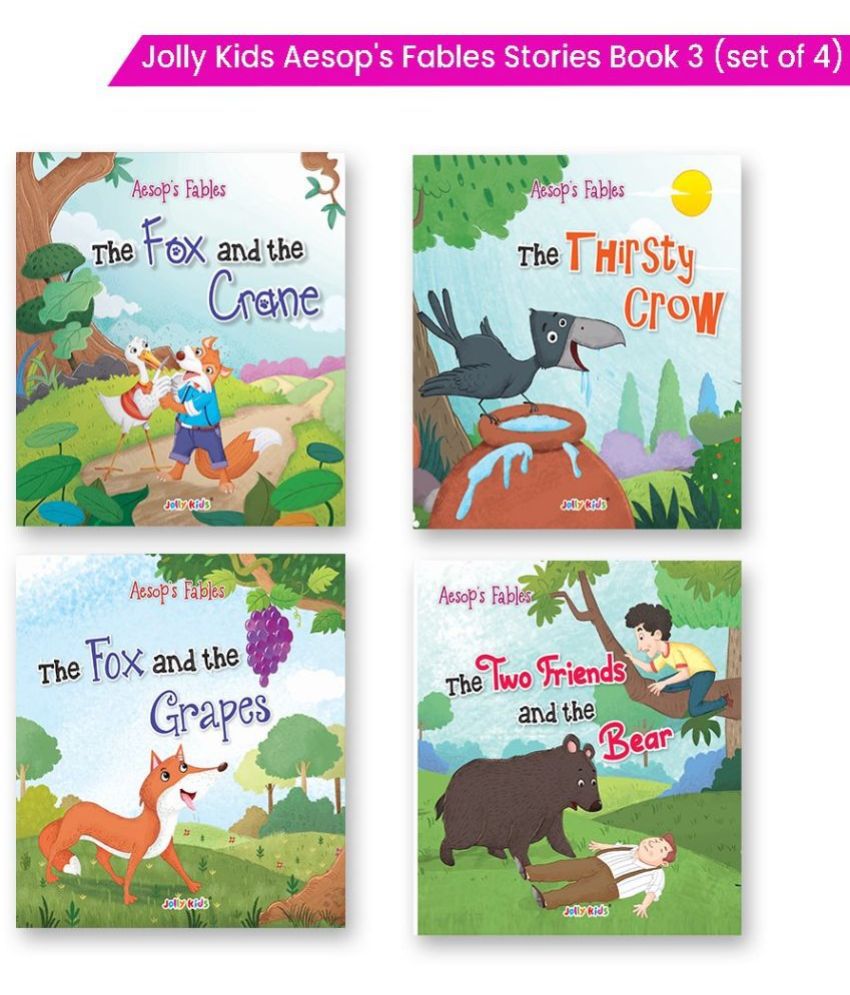     			Jolly Kids Aesop’s Fables English Short Stories Book 3 Set of 4 for Little Children| Ages 3 – 6 Years| Moral Stories