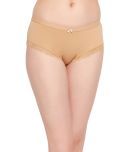 Clovia Beige Cotton Solid Women's Hipster ( Pack of 1 )