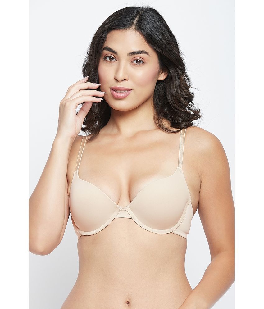     			Clovia Beige Polyester Heavily Padded Women's Push Up Bra ( Pack of 1 )