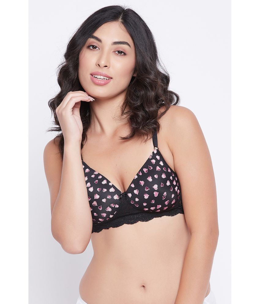     			Clovia Nylon Heavily Padded Women's T-Shirt Bra ( Black )