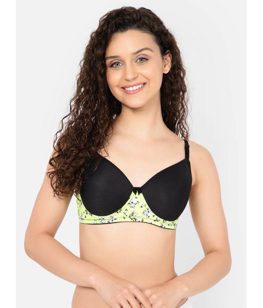     			Clovia Polyester Heavily Padded Women's T-Shirt Bra ( Black )