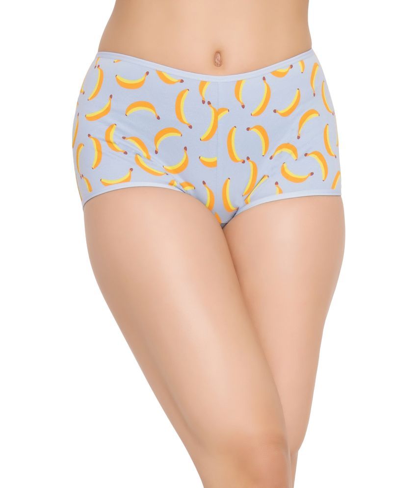     			Clovia Cotton Printed Women's Boy Shorts ( Blue )