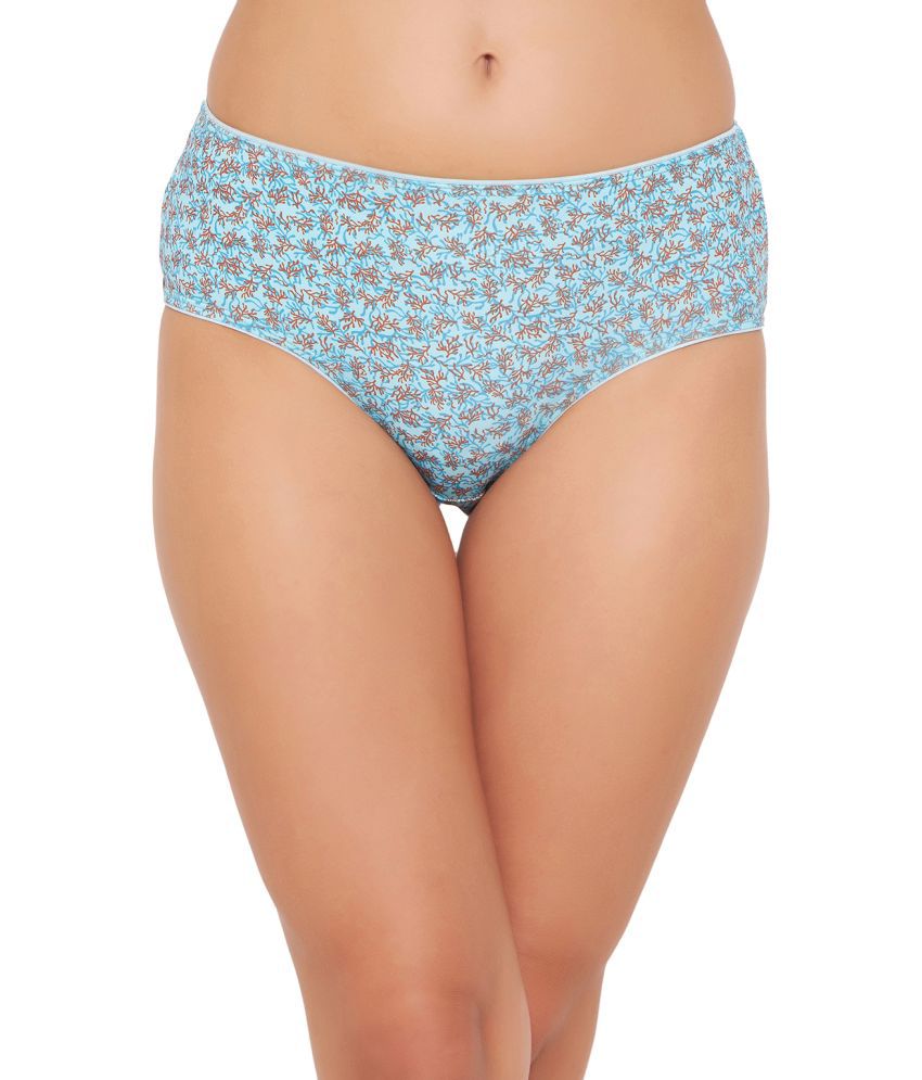     			Clovia Blue Polyester Printed Women's Hipster ( Pack of 1 )