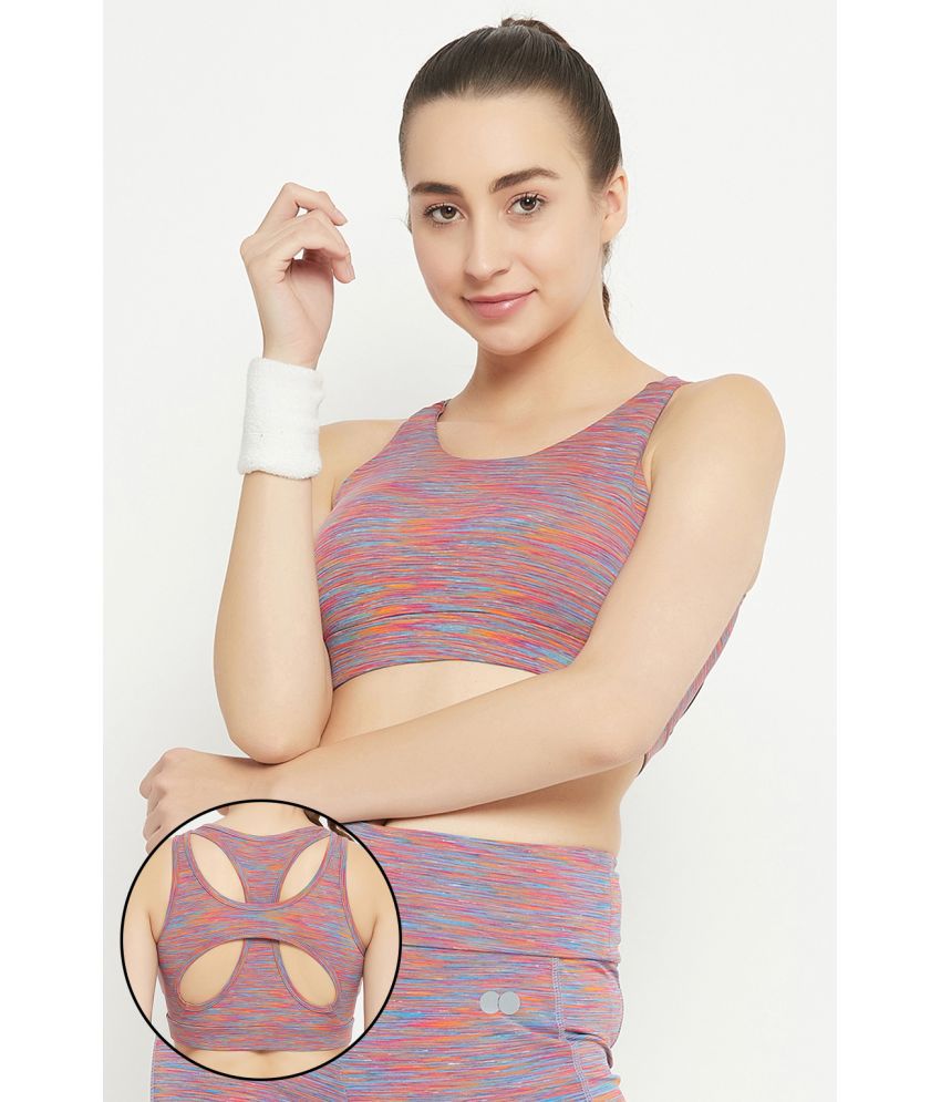     			Clovia Multi Polyester Removable Padding Women's Sports Bra ( Pack of 1 )