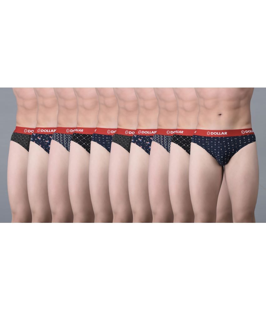     			Pack of 10 Dollar Bigboss Assorted Printed Cotton Blend Men Brief