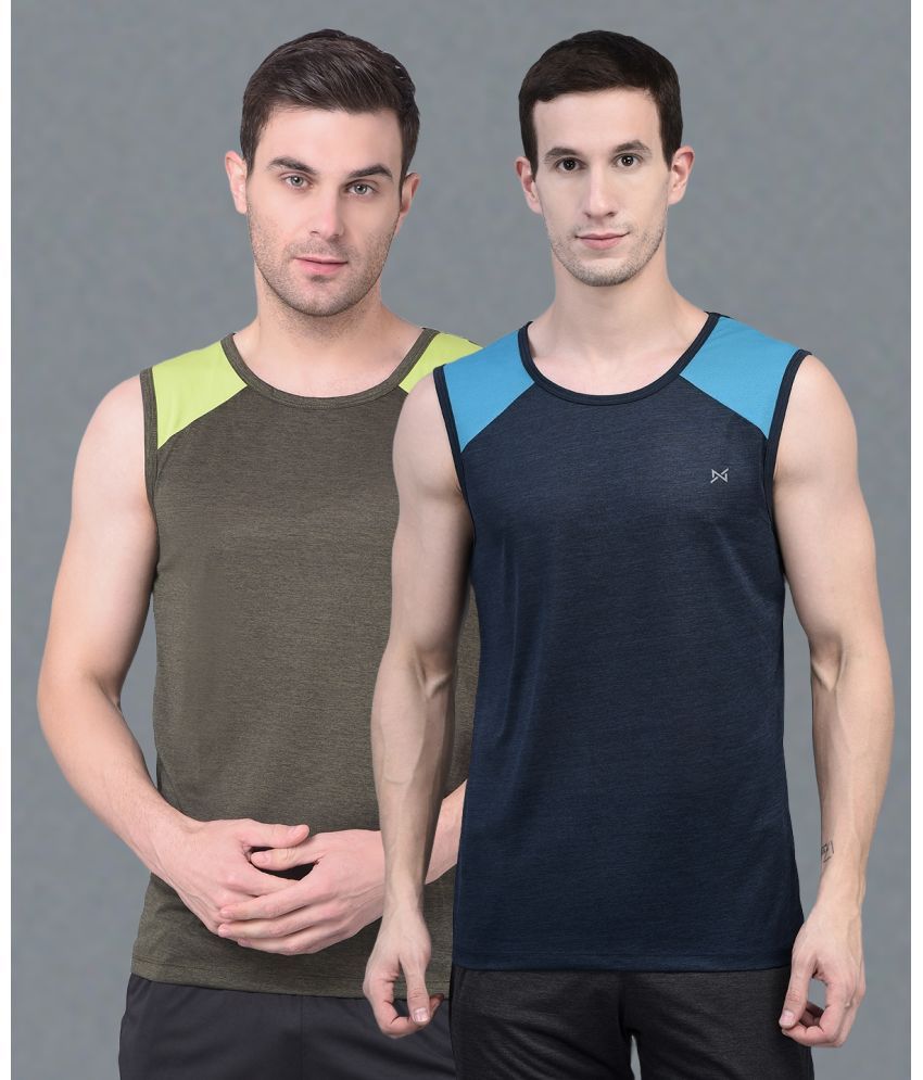     			Force NXT Pack of 2 Polyester Men's Vest ( Multi )