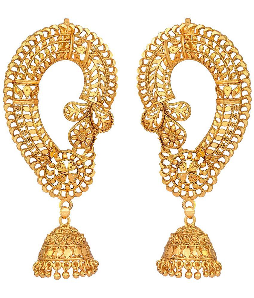    			JFL - Jewellery For Less Gold EarCuff Earrings ( Pack of 1 )