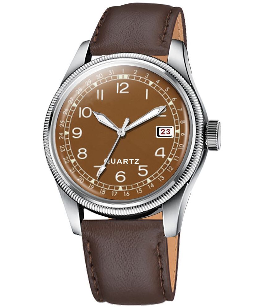     			Newman Brown Leather Analog Men's Watch