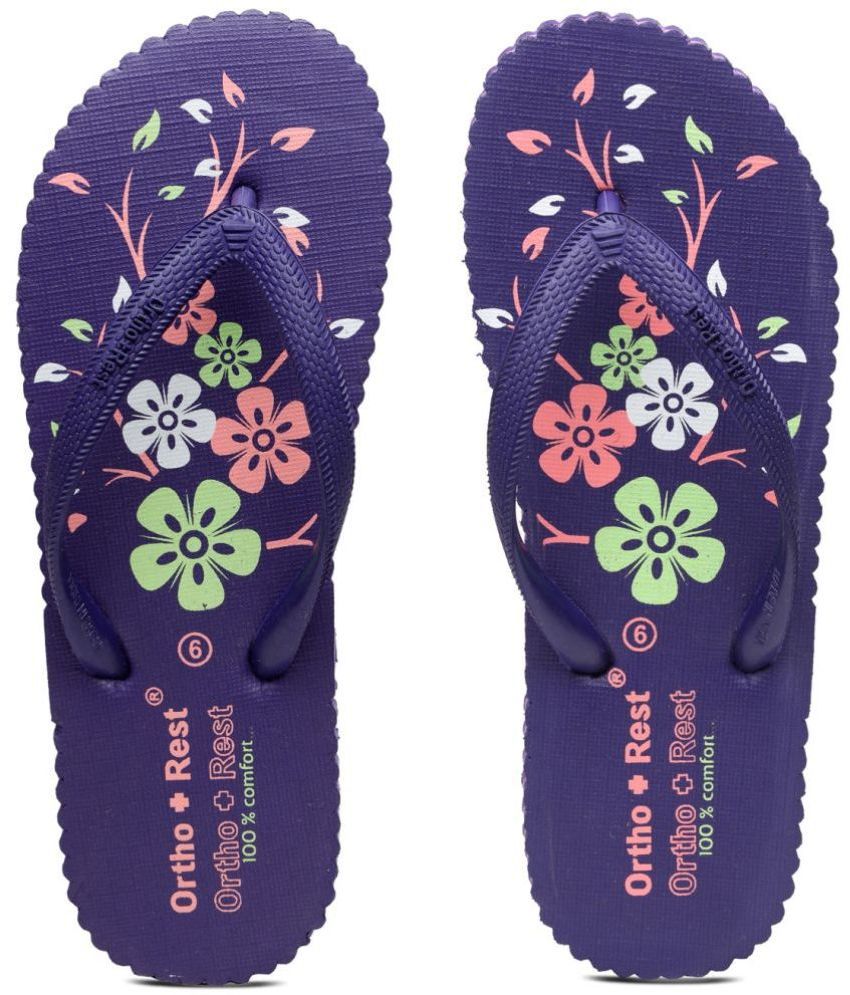     			Ortho + Rest Purple Women's Flip Flop