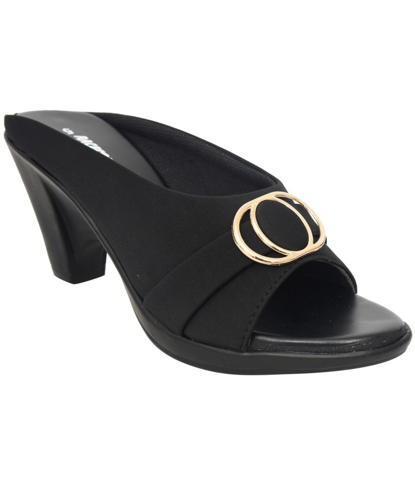     			Racecourse Black Women's Slip On Heels