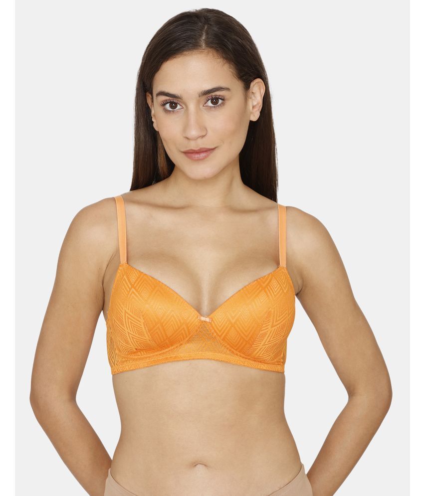     			Rosaline by Zivame Orange Polyester Heavily Padded Women's T-Shirt Bra ( Pack of 1 )