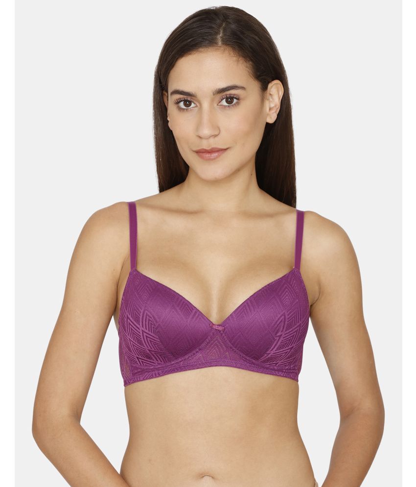     			Rosaline by Zivame Polyester Women's T-Shirt Bra ( Purple )