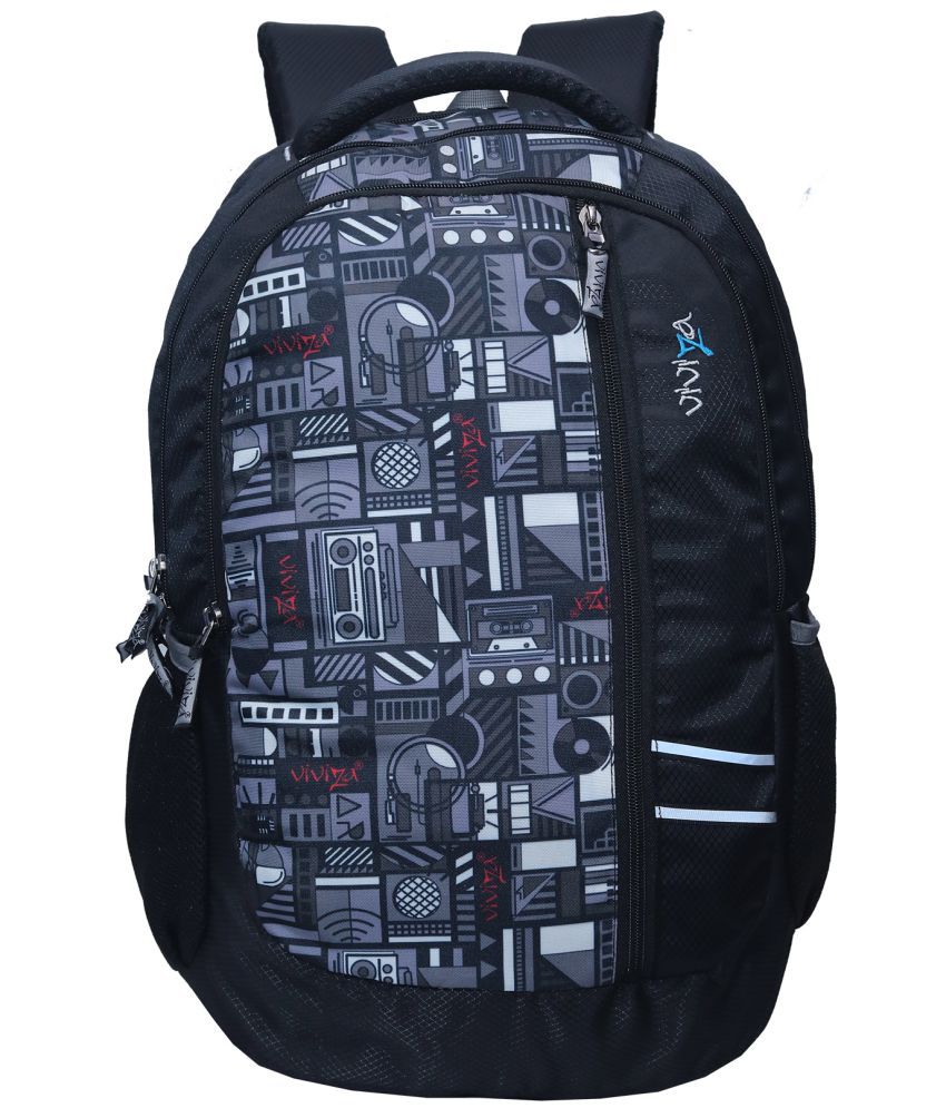     			Viviza Black Polyester Backpack ( 26 Ltrs )