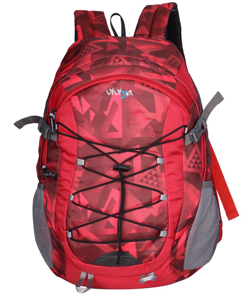     			Viviza Red Polyester Backpack ( 27 Ltrs )