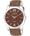 Lorem Brown Leather Analog Men's Watch