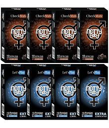 NottyBoy Combo Pack Extra Lubricated and Chocolate Flavoured, Ultra Thin Condoms For Men -  80 Units
