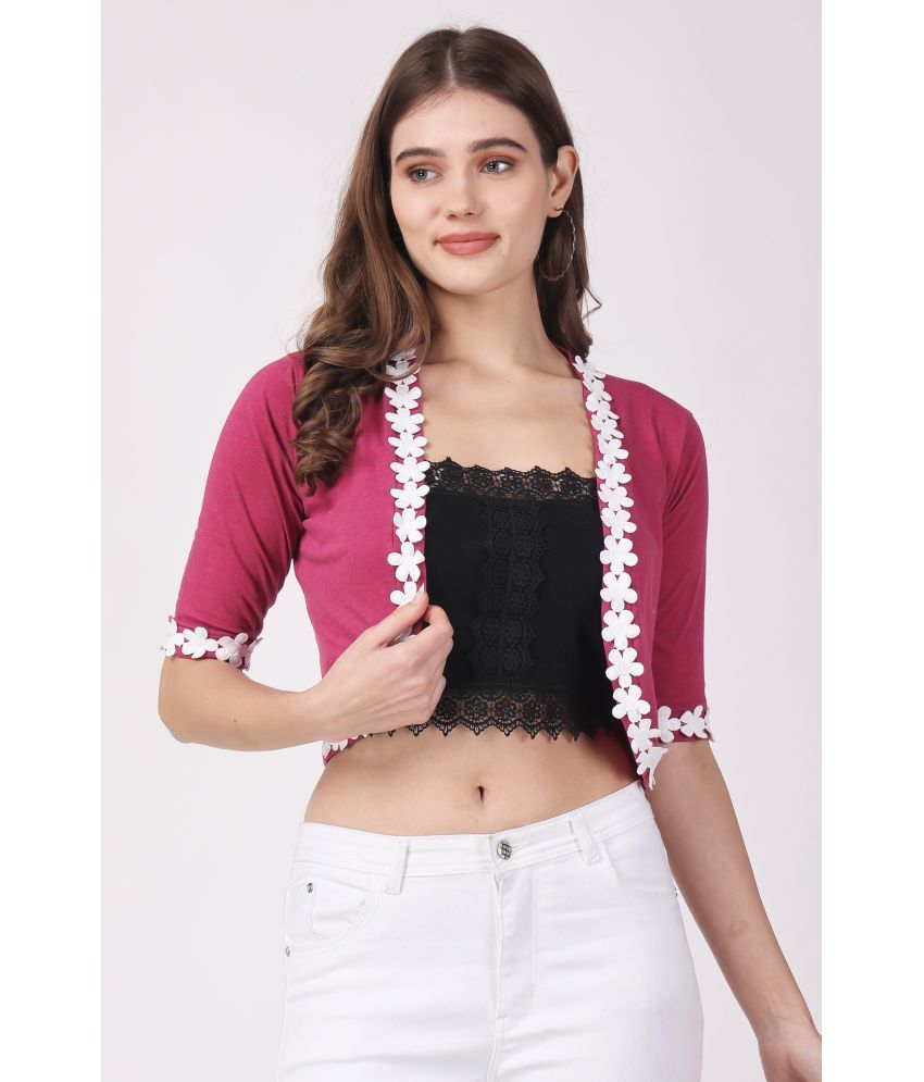     			Affair Cotton Women's Shrugs - Pink ( Single )