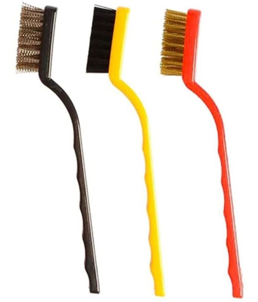     			BANSKHO Multicolor Acrylic 3 Pc Mini Wire Brush Set ( Set of 3 )