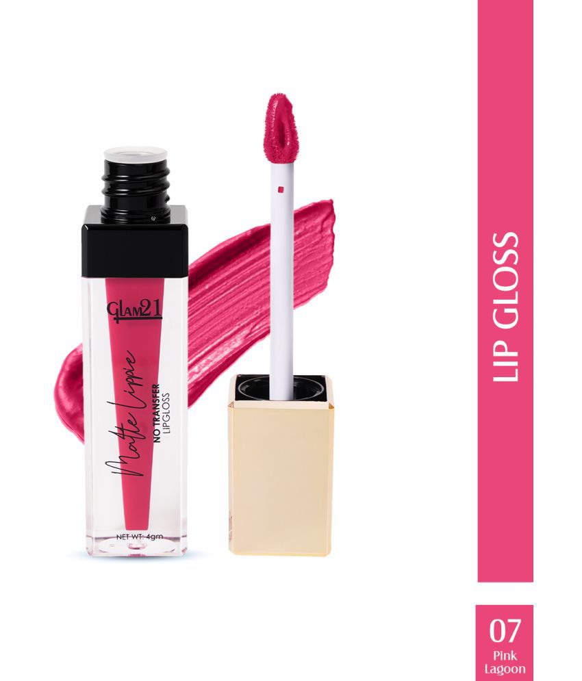     			Glam21 Matte Lippie No Transfer Lip Gloss Lightweight & Easy to Apply Matte Finish Pink Lagoon07