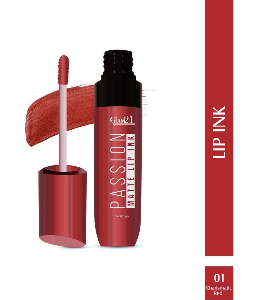     			Glam21 Passion Matte Lip Ink Upto 12Hour Color Stay Lightweight & Comfortable Charismatic Red1