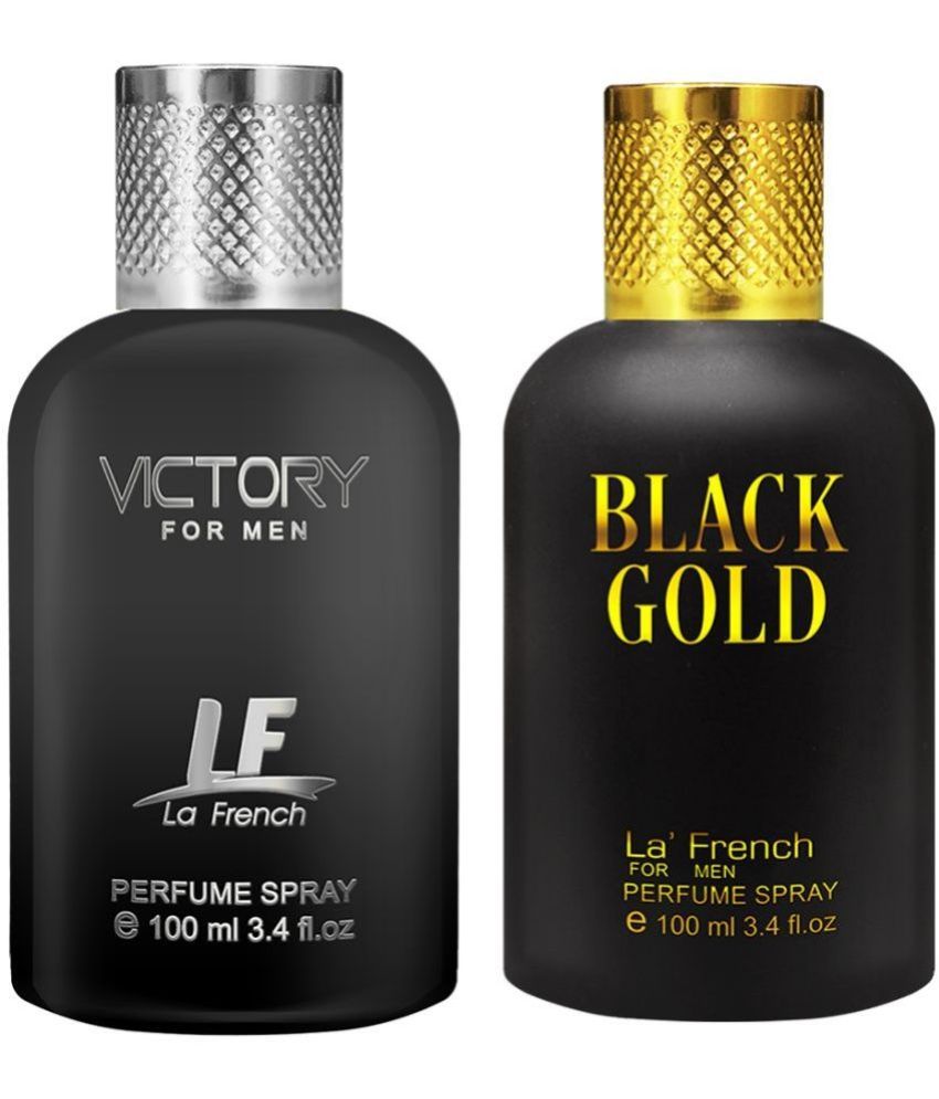     			LA FRENCH Black Gold & Victory Eau De Parfum (EDP) For Men Each 100ml ( Pack of 2 )