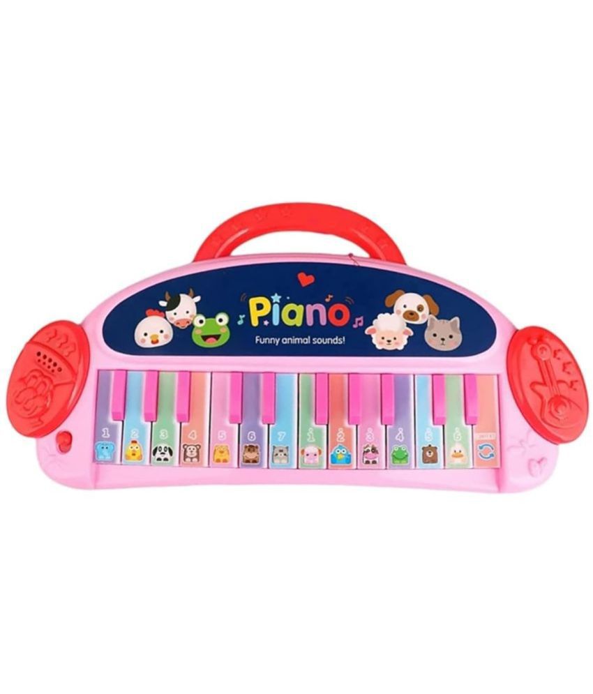     			Multi-Functional 24-Key Animal Sound Piano: Portable Musical Toy with Funny Animal Sounds and Modes (Color May Vary)