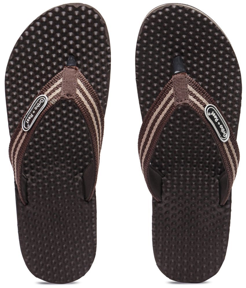     			Ortho + Rest Brown Men's Massage Flip Flop