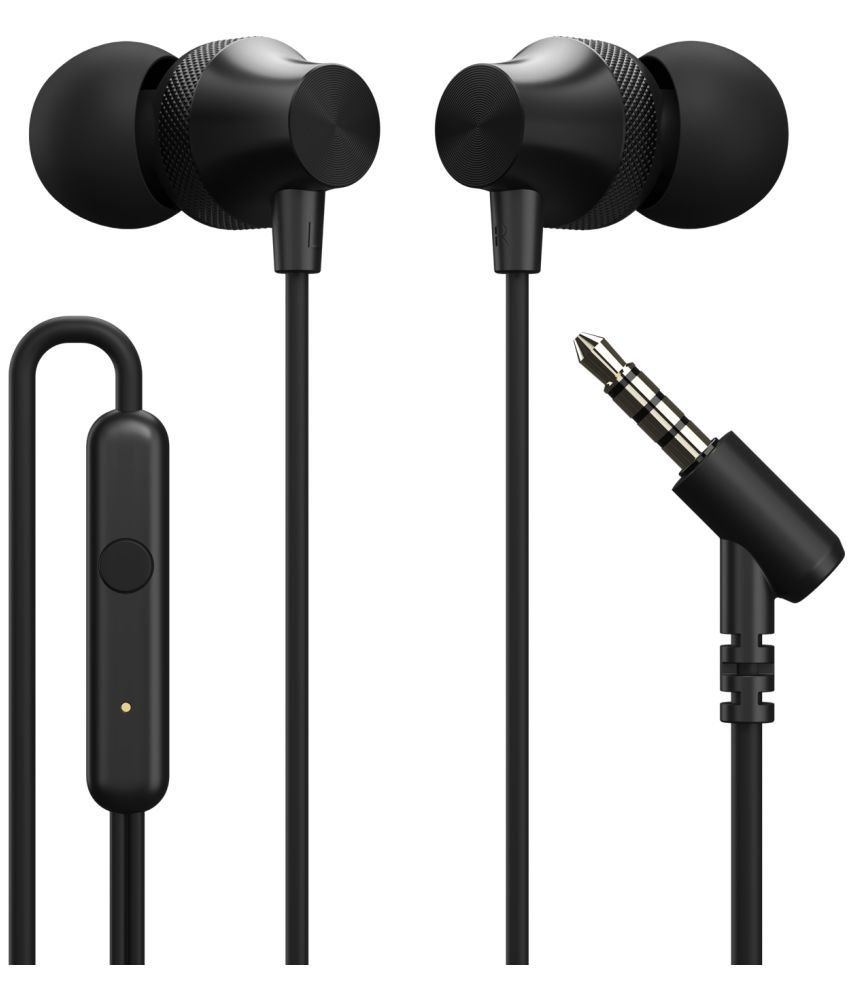     			Portronics Conch Beat A 3.5 mm Wired Earphone In Ear Light Weight Black