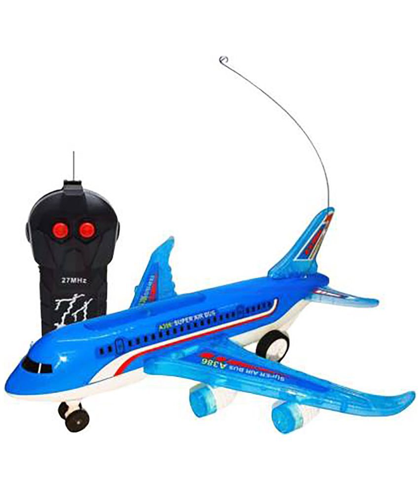    			RAINBOW RIDERS 2CH A386 Rc Air Bus with Full Body Lights and Sound Universal Wheel Plane Toy for Boys & Girls Age 2, 3, 4, 5, 6, 7, 8 Multicolour Musical Battery Operated Toy (Plane Does not Fly only Runs on Ground)