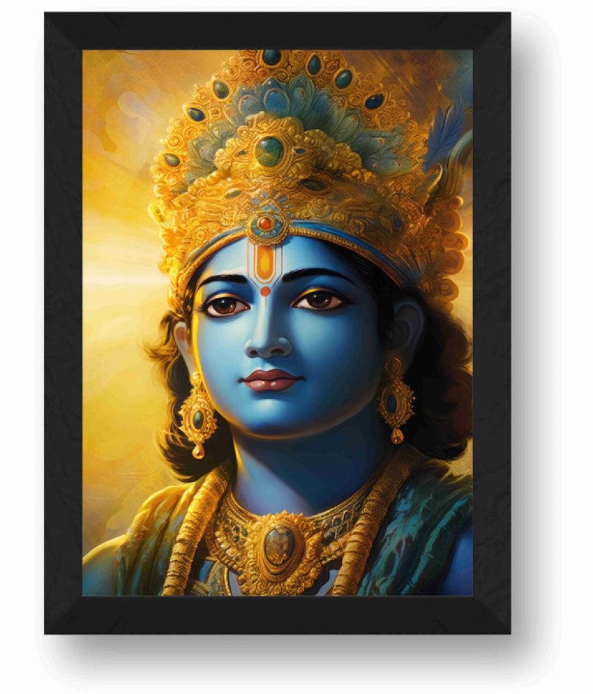     			Saf Shree Ram Lala Religious Wall Hanging Painting With Frame