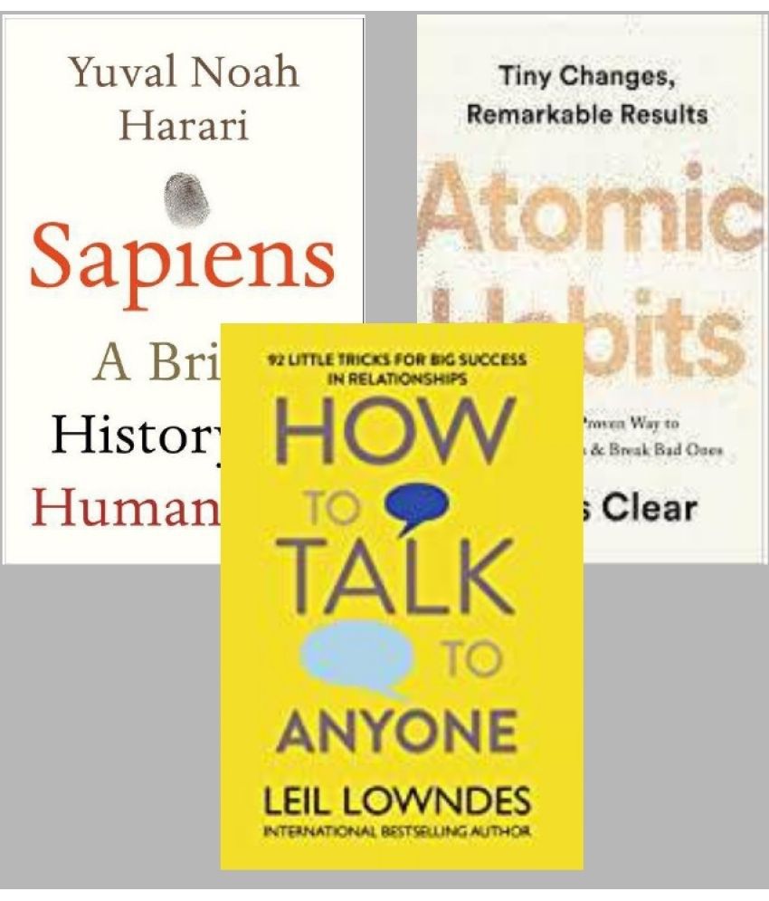     			Sapiens + Atomic Habits + How To Talk Anyone