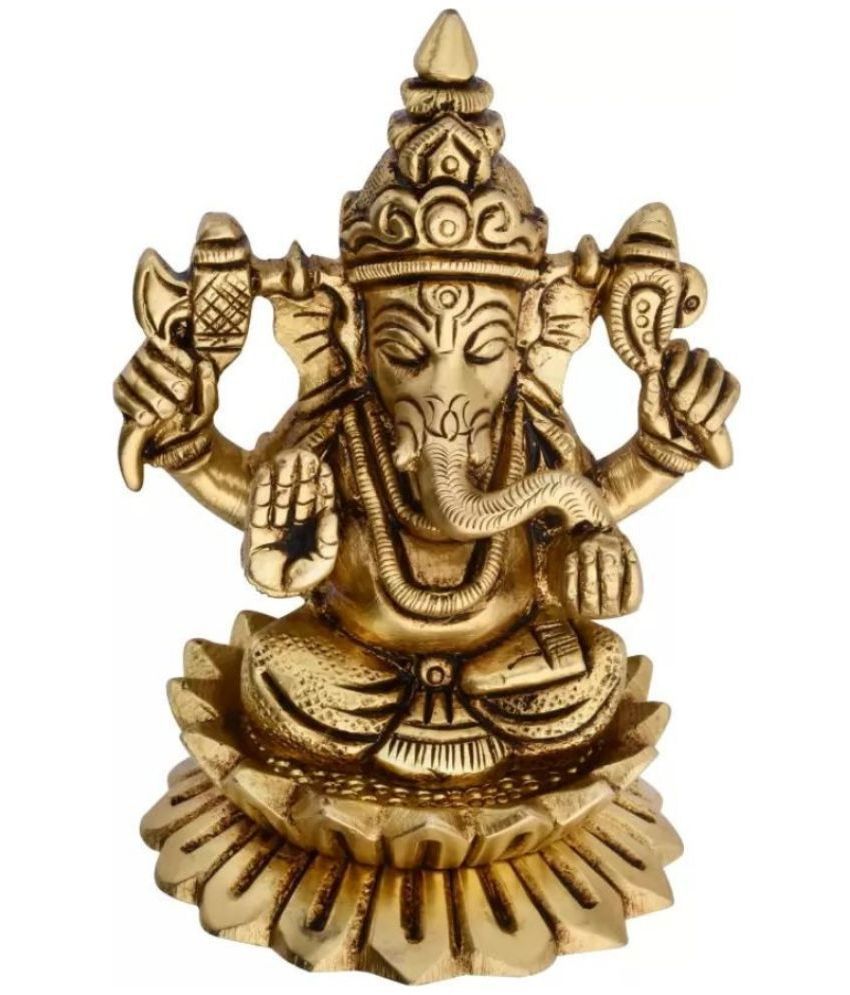     			Shreeyaash Brass Lord Ganesha Idol ( 8 cm )