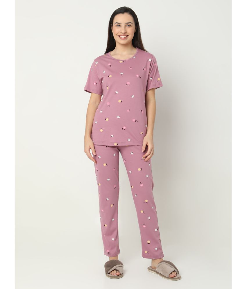     			Smarty Pants Pink Cotton Women's Nightwear Nightsuit Sets ( Pack of 1 )