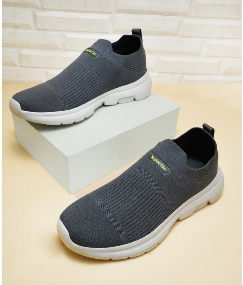     			Sspot On ACTIVE-01 Dark Grey Men's Sports Running Shoes