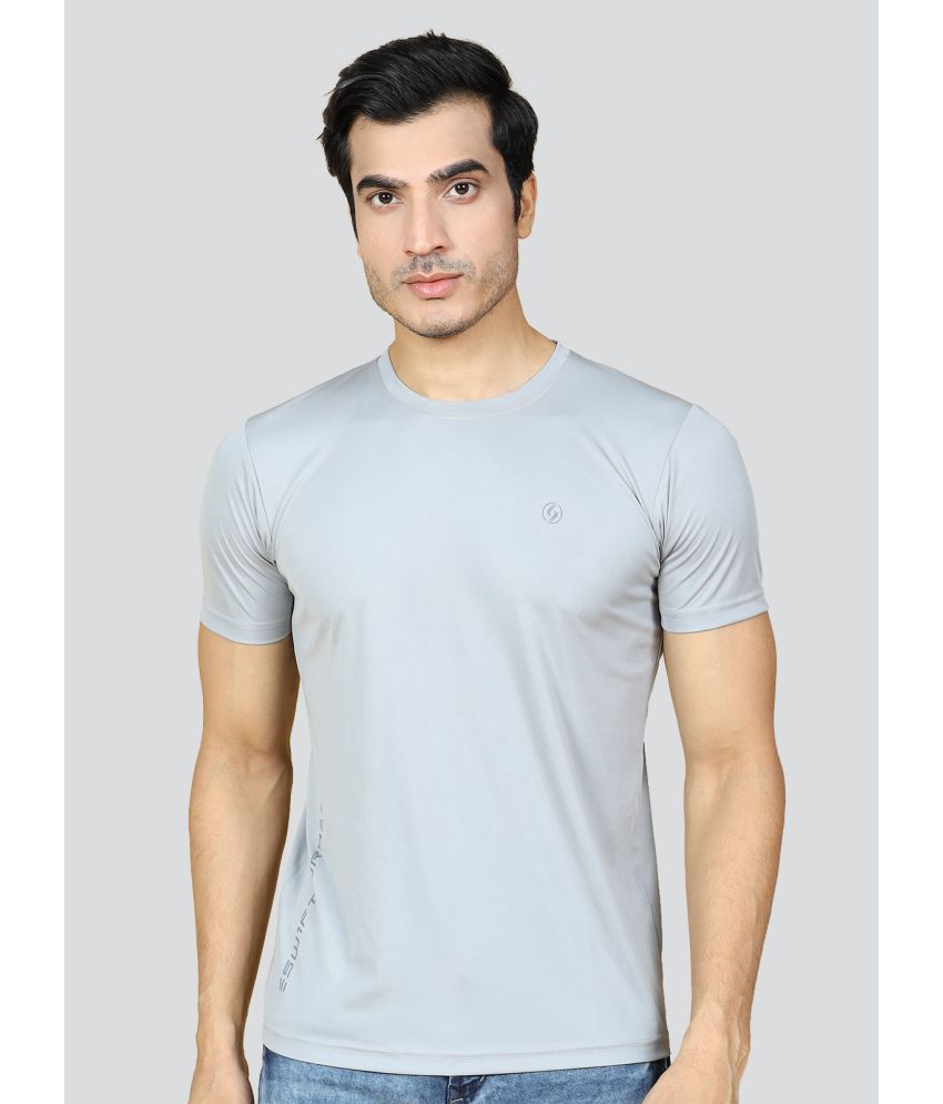     			Supersquad Pack of 1 Polyester Regular Fit Men's T-Shirt ( Light Grey )