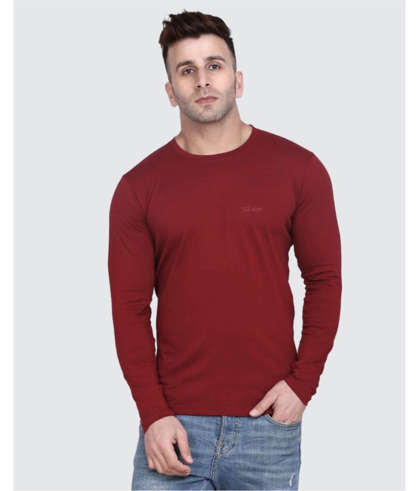     			TAB91 Fleece Round Neck Men's Sweatshirt - Maroon ( Pack of 1 )
