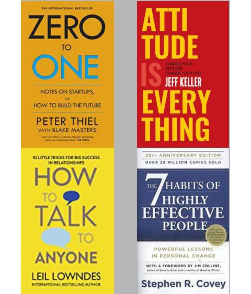     			Zero To One + Attitude Is Everything + How To Talk Anyone + the 7 habits of highly effective people