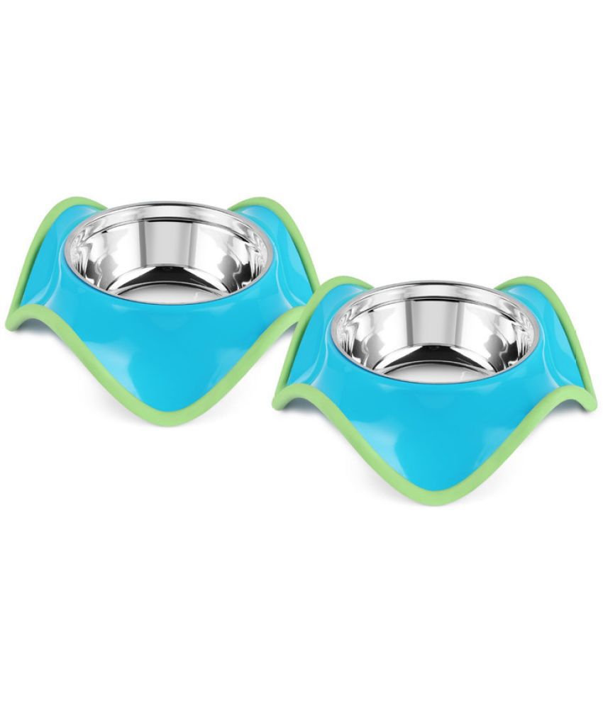     			Classic Essentials - Stainless Steel Dog Food Blue Bowl 400 mL